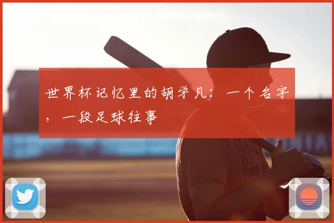 世界杯记忆里的胡学凡：一个名字，一段足球往事