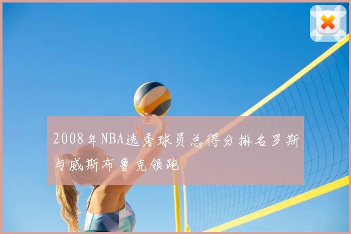 2008年NBA选秀球员总得分排名罗斯与威斯布鲁克领跑